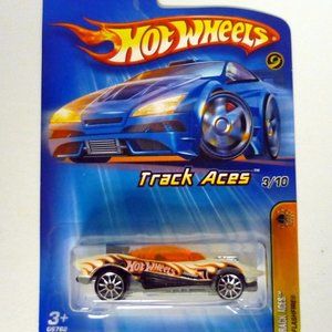 Hot Wheels Flashfire #063 Track Aces 3/10 White Die-Cast Car 2005